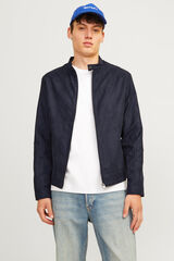Jack & Jones Blusão com efeito de couro preto