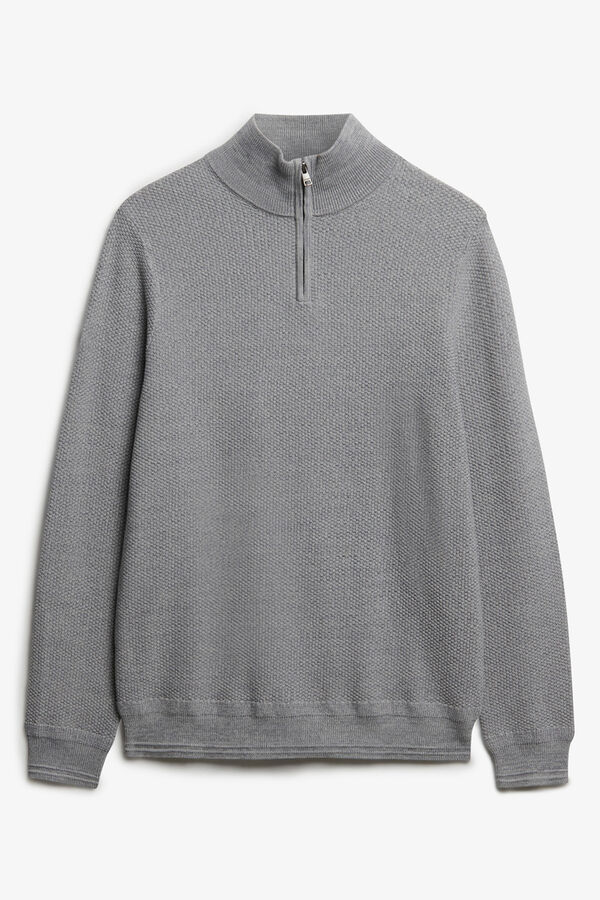 Superdry T-shirt de gola redonda cinzento