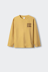 Springfield Kids T-shirt de manga comprida com desenho de bola para crian&ccedil;a amarelo