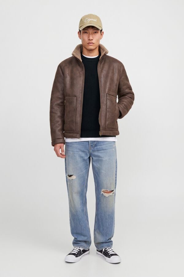 Jack & Jones Camisola relaxed gola redonda preto