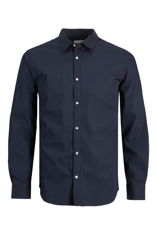 Jack & Jones Camisa slim em popelina azul