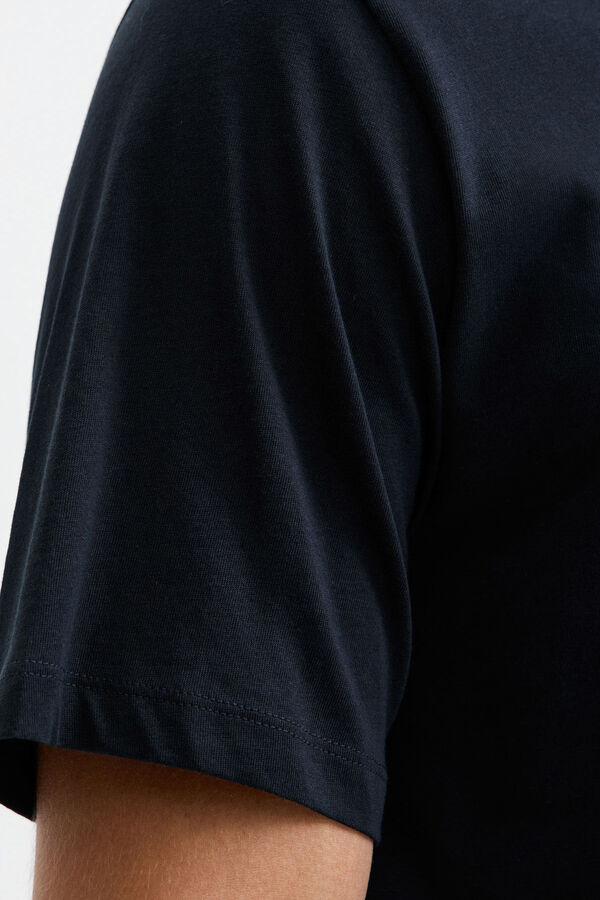 Jack & Jones PLUS T-shirt com logo frontal azul