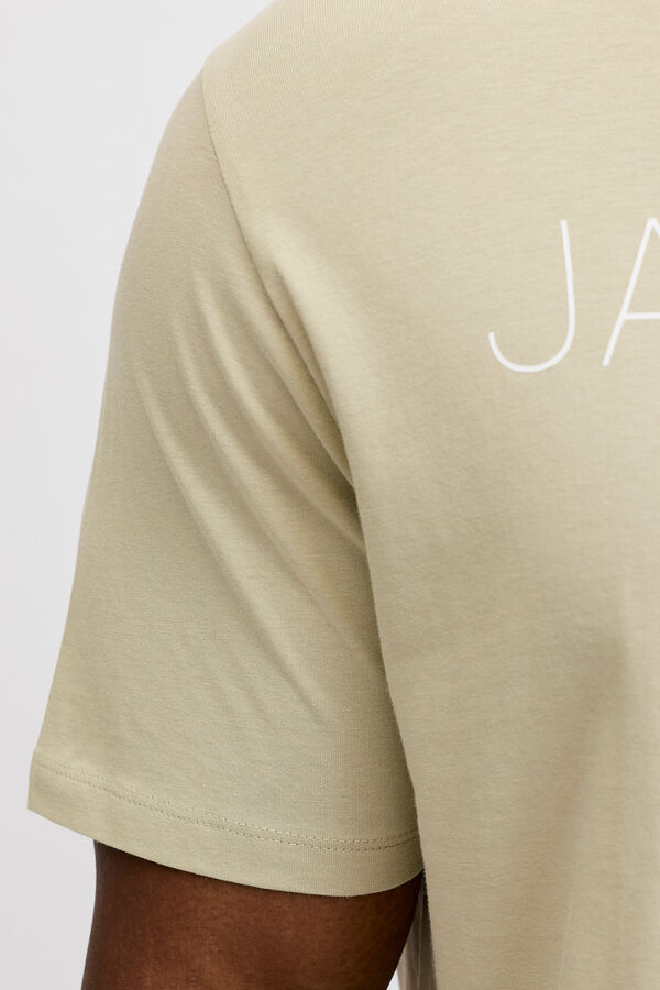 Jack & Jones PLUS T-shirt estampada com logo cinzento