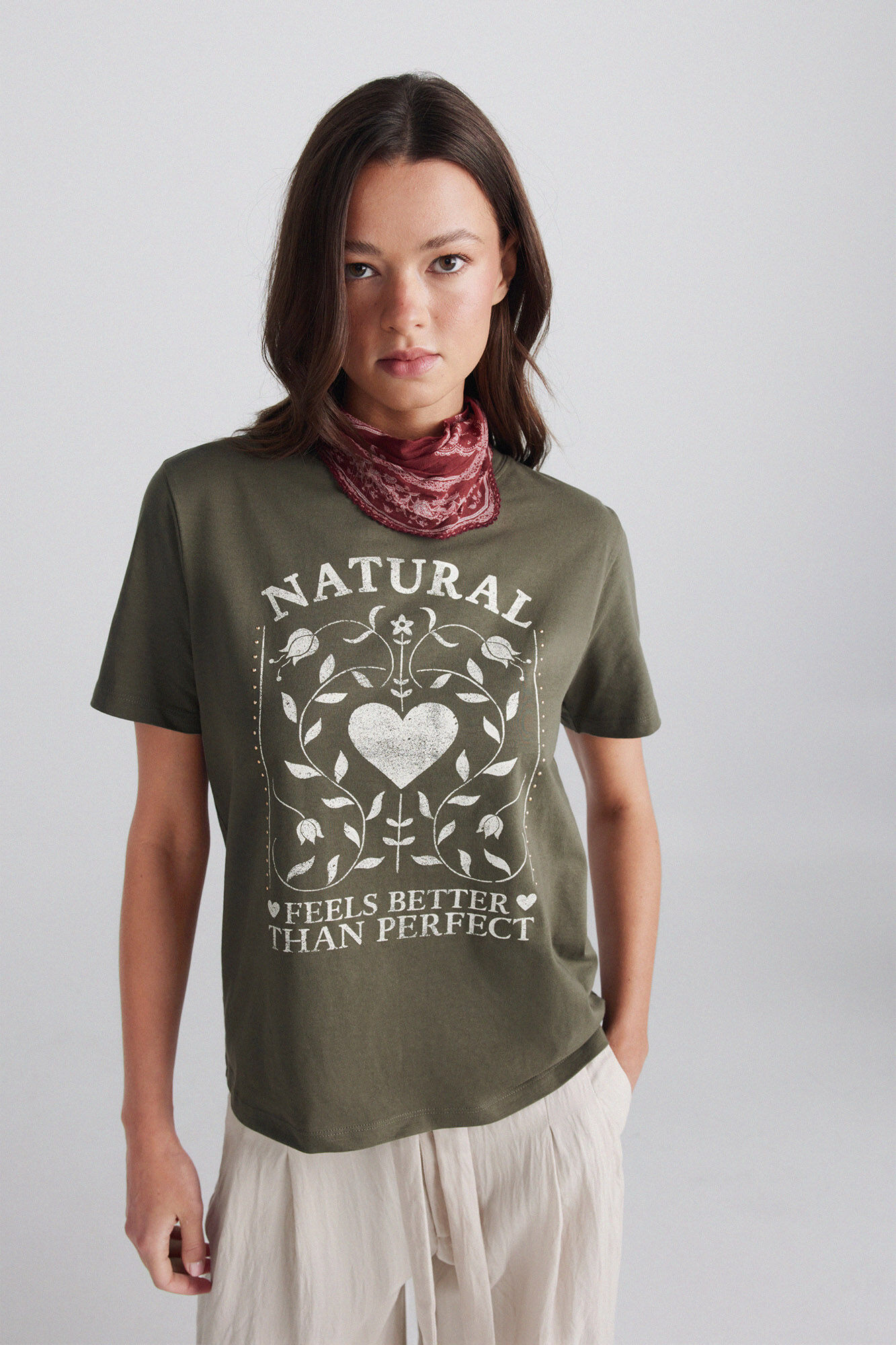 Springfield Camiseta manga corta dibujo boho