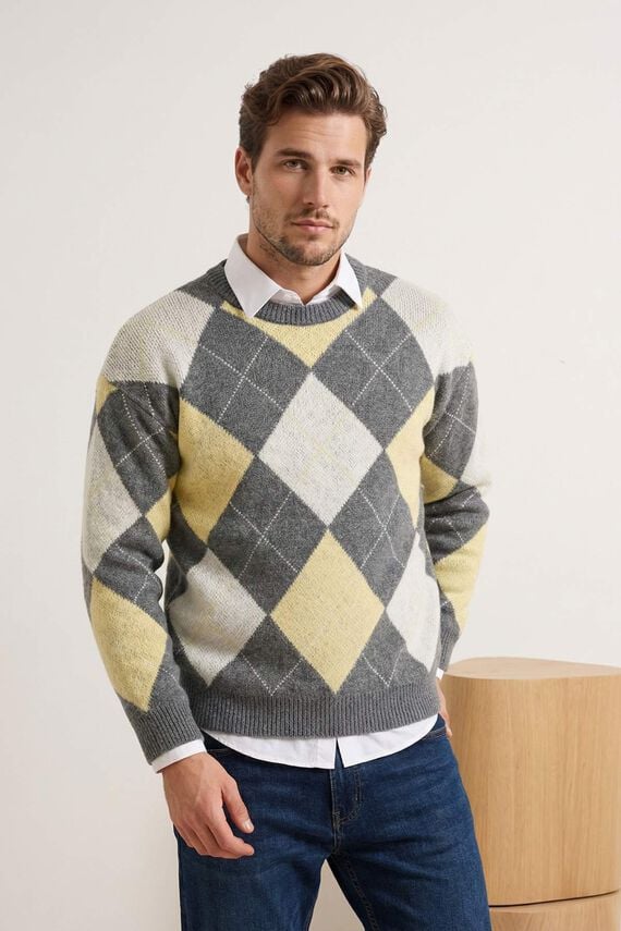 Jersey rombos cuello redondo