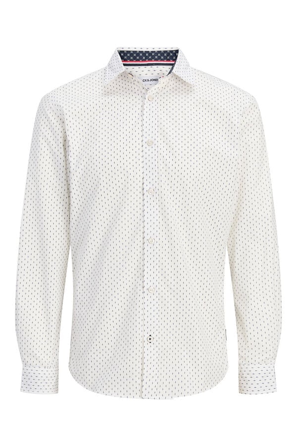 Jack & Jones Camisa slim em algod&atilde;o branco