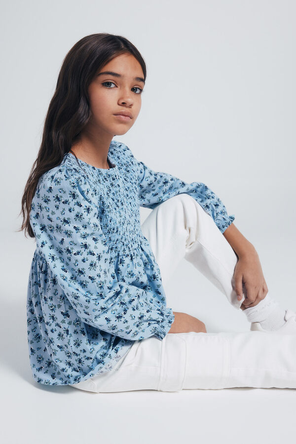 Springfield Kids Blusa de manga comprida para menina azul