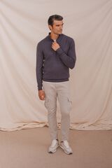Celopman Camisola de gola polo com bot&otilde;es azul