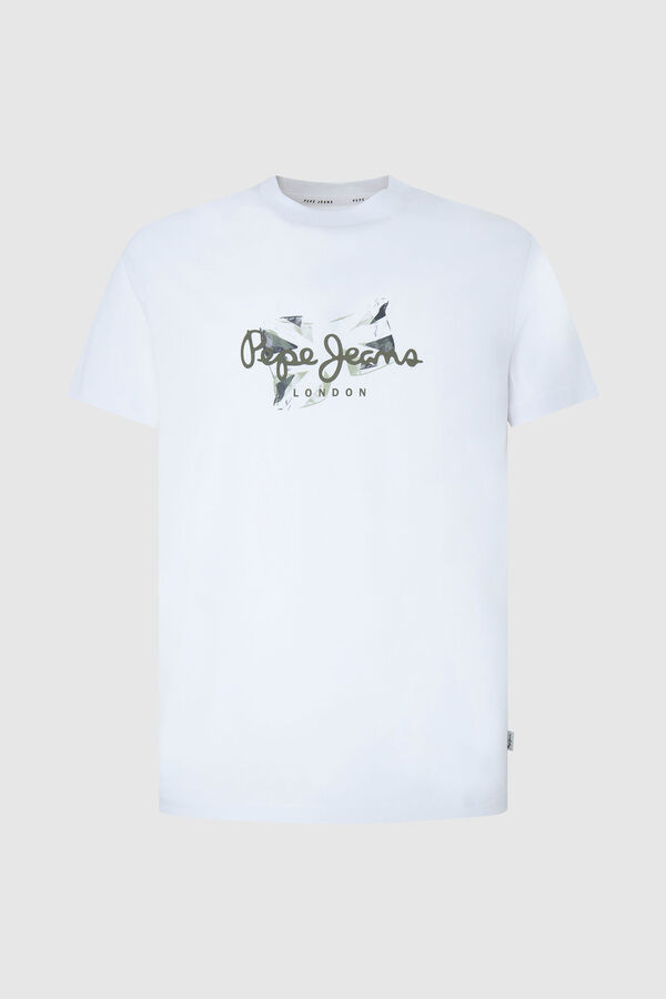 Springfield Camiseta Slim Con Logo Estampado blanco