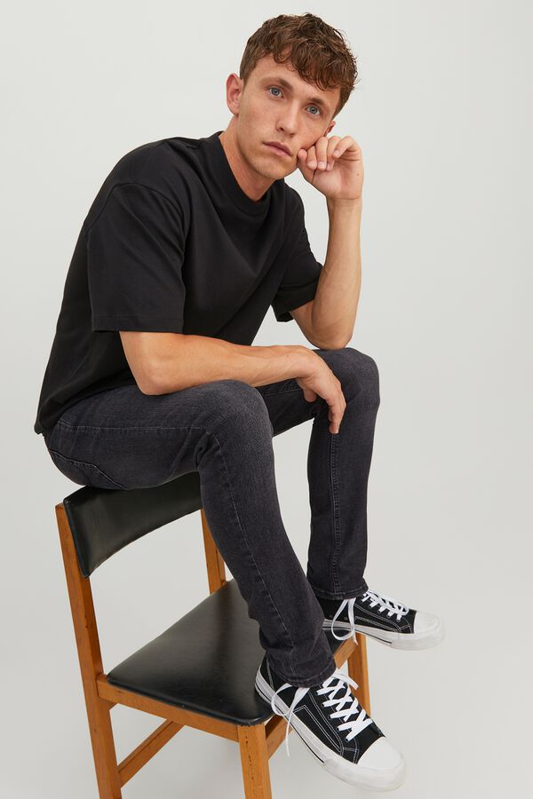 Jack & Jones Jeans slim cinco bolsos preto