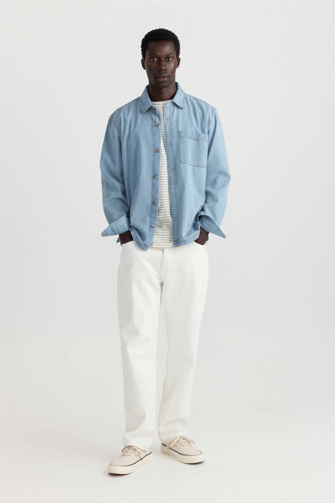 Springfield Camisa jeans overshirt fit