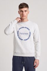 Jack & Jones Sudadera cuello redondo blanco