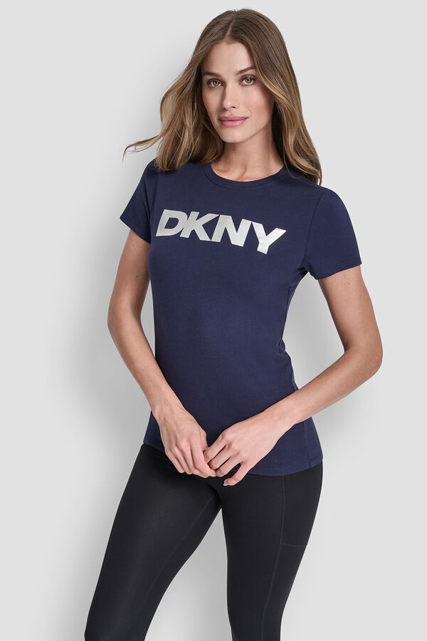 DKNY T-shirt com logo azul
