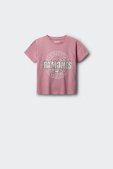Springfield Kids Camiseta feminina dos Ramones rosa