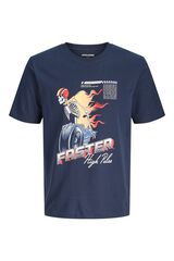 Jack & Jones PLUS T-shirt de manga curta estampada azul
