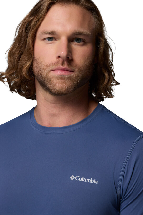 Columbia T-shirt t&eacute;cnica de manga curta e gola redonda azul