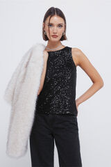 Springfield T-shirt de banho com lantejoulas preto