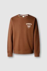 Pepe Jeans Sweatshirt de gola redonda com logo castanho