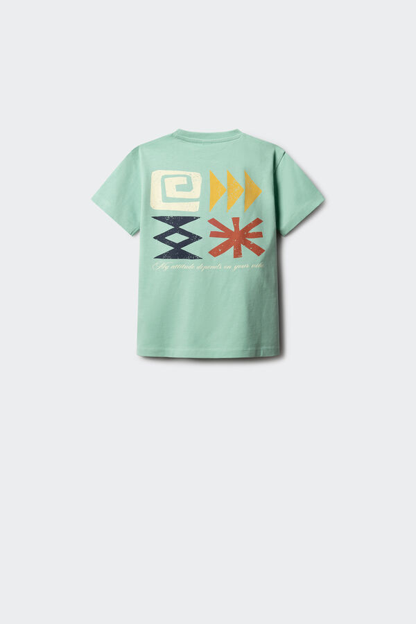 Springfield Kids T-shirt manga curta &eacute;tnica para menino verde