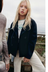 Springfield Kids Sobretudo curto de pano para menina azul