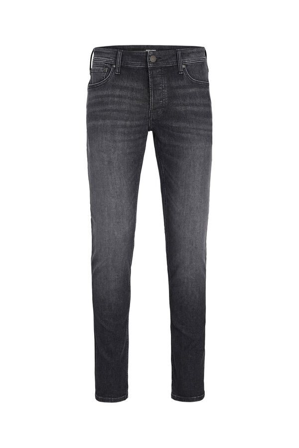 Jack & Jones PLUS Cal&ccedil;a jeans de corte reto e cinco bolsos preto