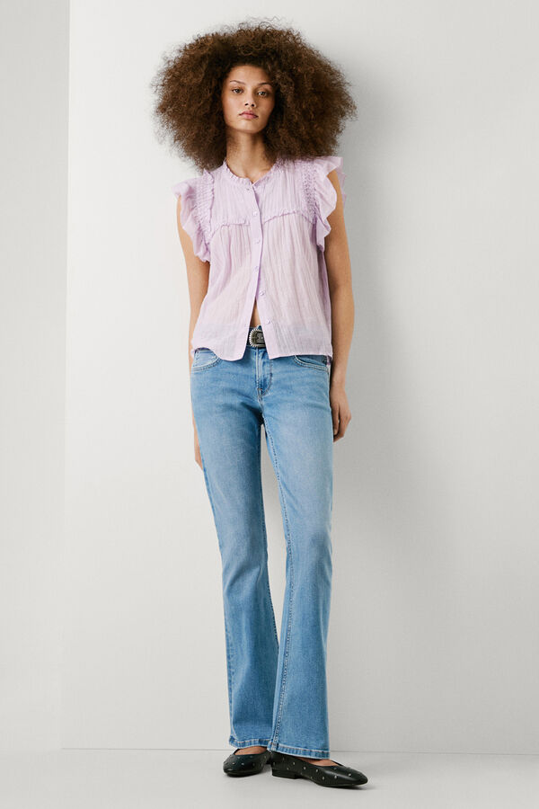 Pepe Jeans  Pantalón denim flare tiro bajo Pimlico azul