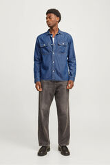 Jack & Jones Camisa estilo sarja azul