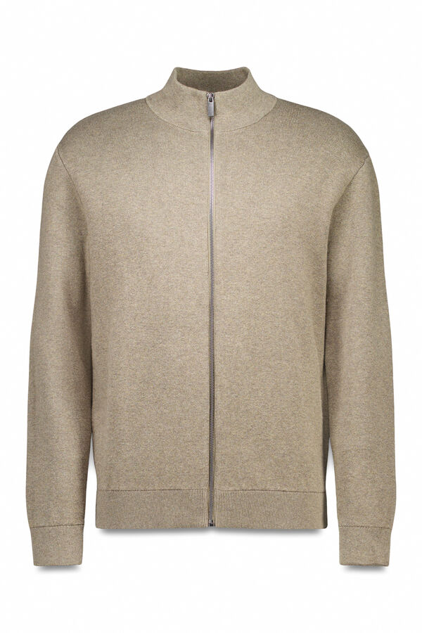 Springfield Casaco de malha com fecho-éclair Milano cru