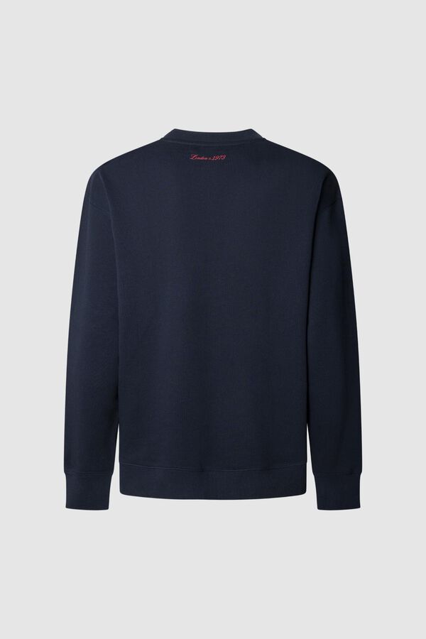 Pepe Jeans Sweatshirt Gola Redonda Com Logo azul