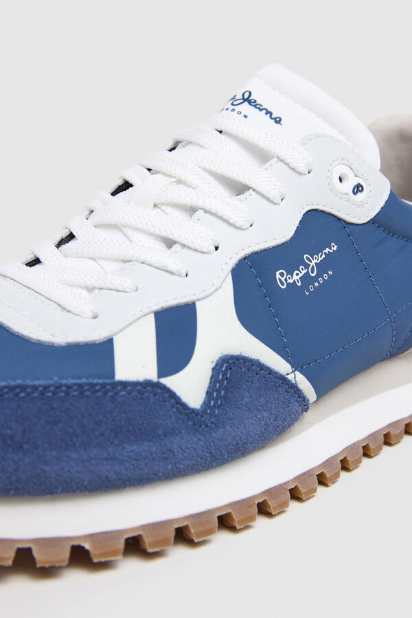 Pepe Jeans Zapatillas Running Con Detalles En Ante azul
