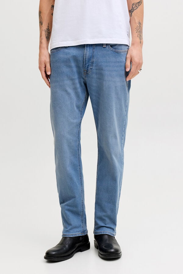 Jack & Jones cal&ccedil;a jeans de regular fit com cinco bolsos azul