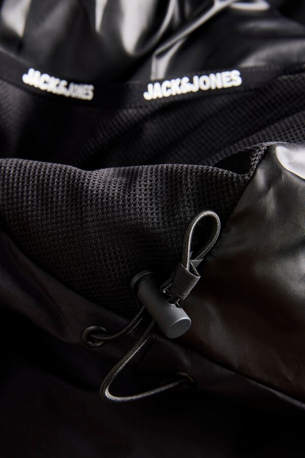Jack & Jones Blus&atilde;o puffer com capuz preto