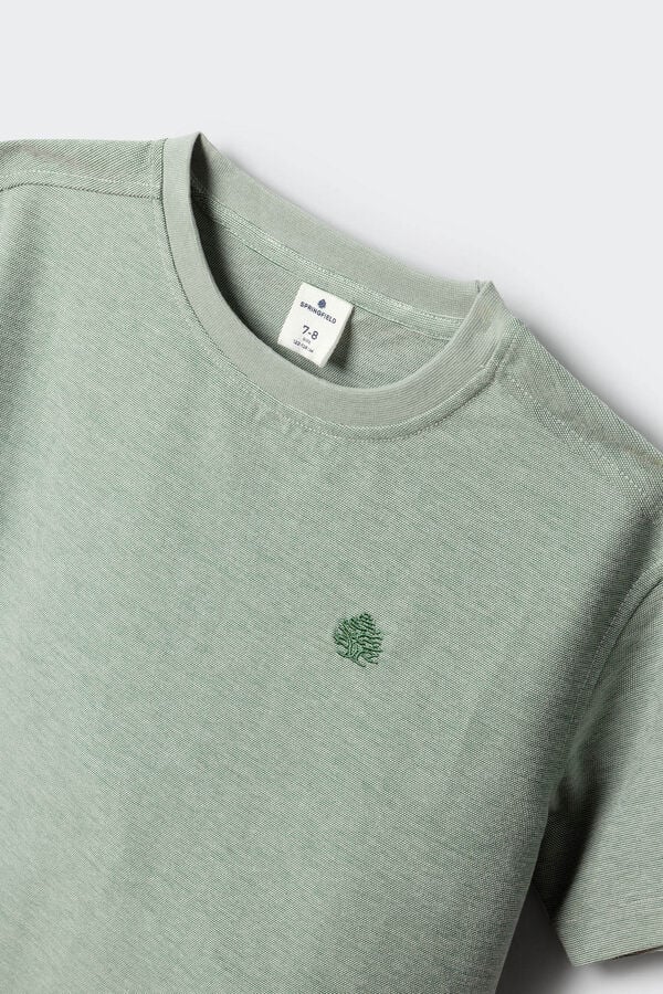 Springfield Kids T-shirt de manga curta em oxford para menino verde