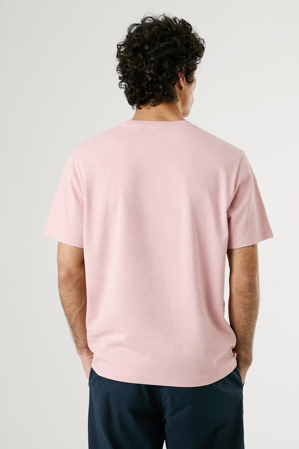 Pepe Jeans Camiseta de manga curta com logo bordado. rosa