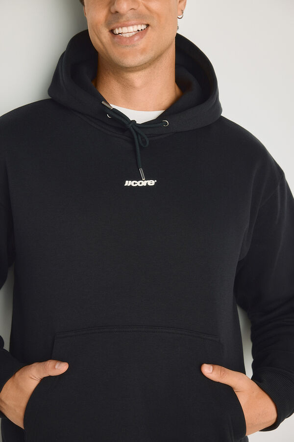 Jack & Jones Sweatshirt loose com capuz preto