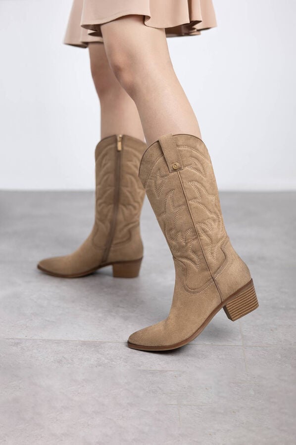 XTI Botas de Cowboy Bordada bege