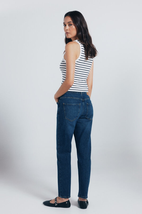 Springfield calça jeans mamãe azul