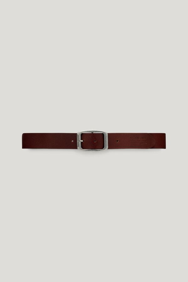 Pepe Jeans Cinto de pele texturizada cru