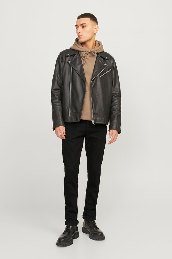 Jack & Jones Jeans slim cinco bolsos preto
