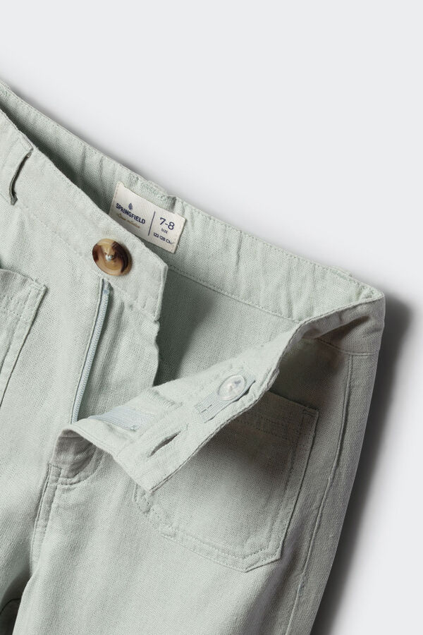 Springfield Kids Cal&ccedil;as culotte de linho para menina verde