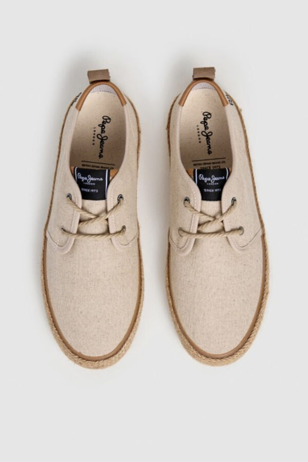 Pepe Jeans Zapatos cl&aacute;sicos de algod&oacute;n marfil
