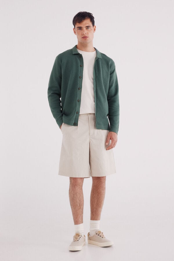 Springfield Cardigan estruturado colorido verde