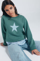 Springfield Kids Sweatshirt Estrela Feminino verde