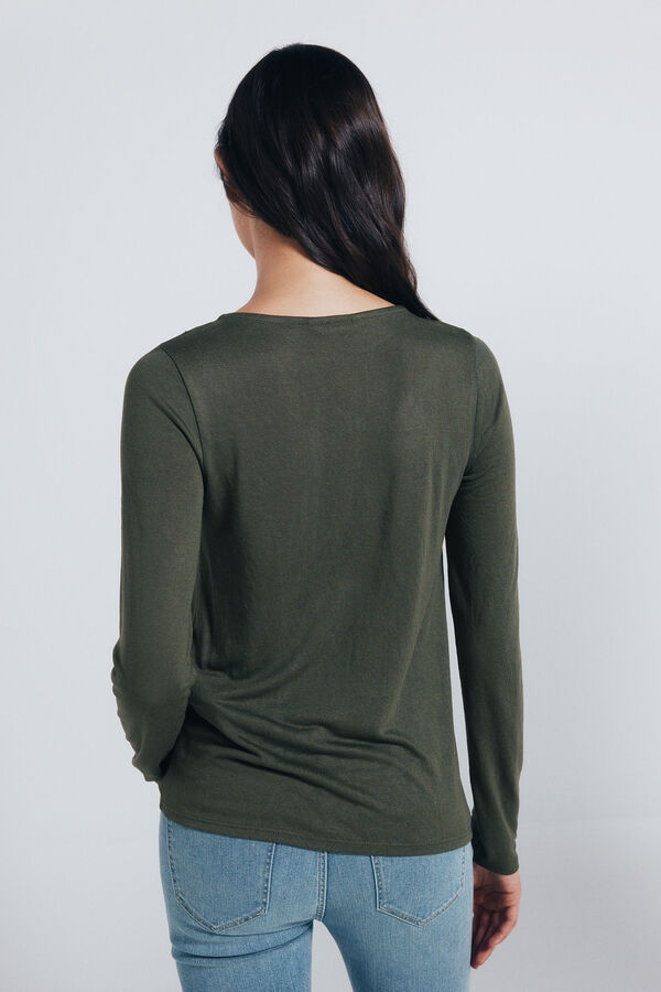 Springfield Camisa de folho plumeti Caqui escuro