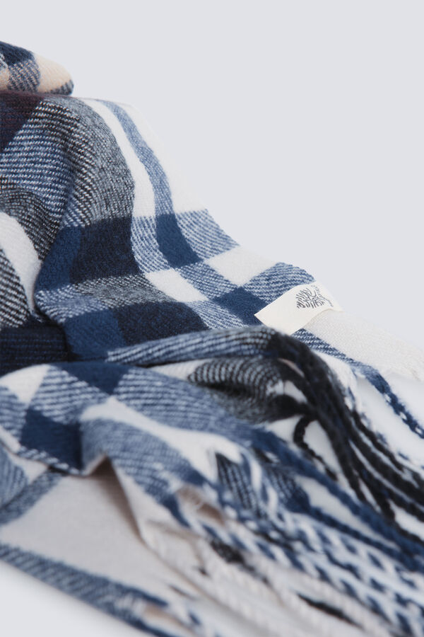 Springfield cachecol xadrez tartan azul