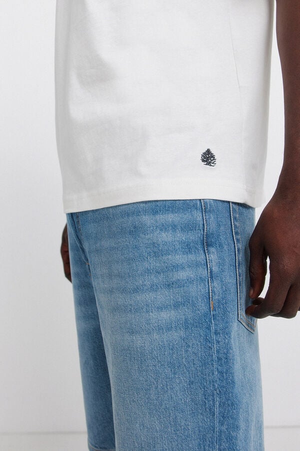 Springfield Bermudas jeans regular fit azul