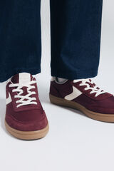 Springfield Zapatilla estilo retro burdeos
