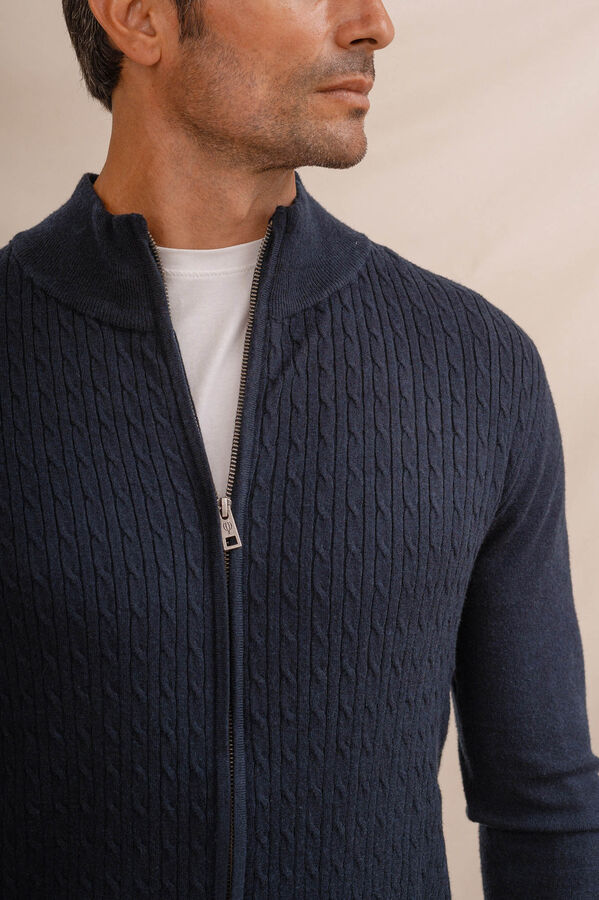 Celopman Cardigan com nó  azul