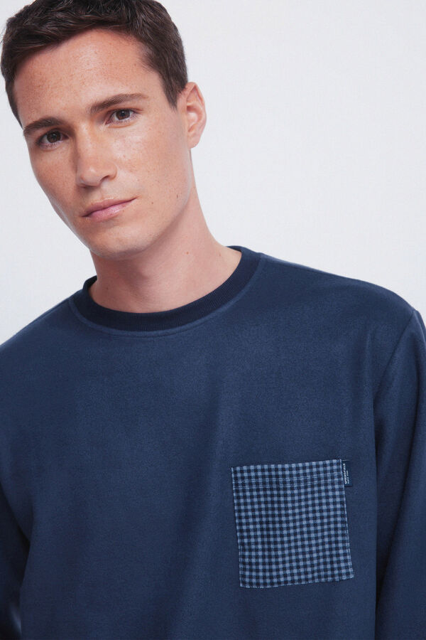 Springfield Conjunto de pijama comprido azul quente azul