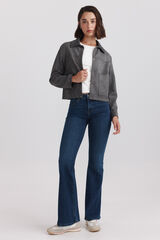Springfield Jeans bootcut flare de cintura baixa azul